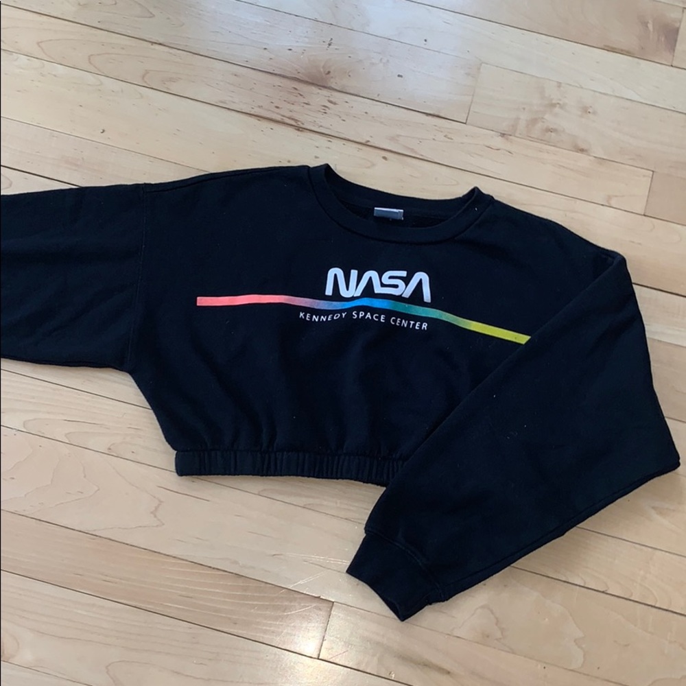 NASA Cropped Sweater